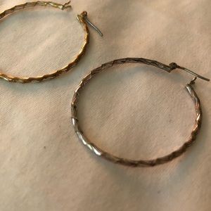 Silver hoop earrings